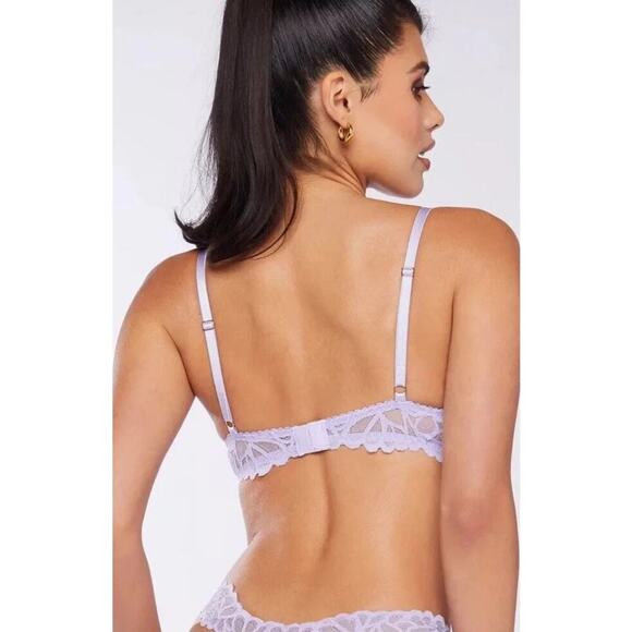 Savage X Fenty Rhianna Not Sorry Lace Balconette Bra Purple Lavender Womens 38C - Picture 2 of 10